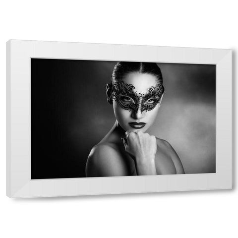 Unknown White Modern Wood Framed Art Print by Tambe, Peppe