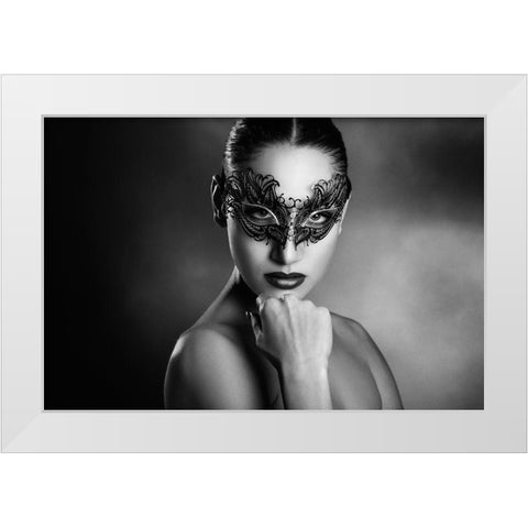 Unknown White Modern Wood Framed Art Print by Tambe, Peppe
