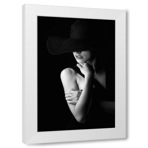 Untitled White Modern Wood Framed Art Print by Kostadinov, Bobby