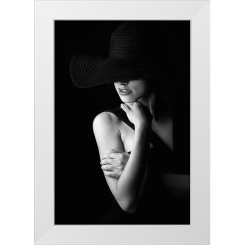 Untitled White Modern Wood Framed Art Print by Kostadinov, Bobby