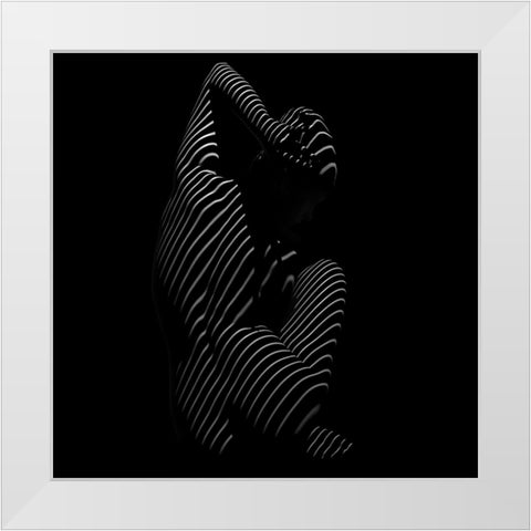 Untitled White Modern Wood Framed Art Print by Cloud, Mountain