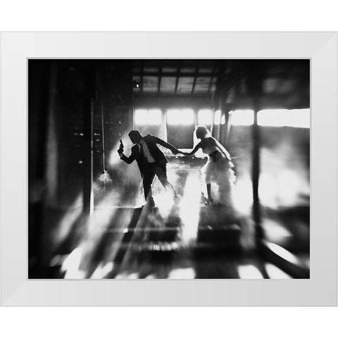 Runaway Bride White Modern Wood Framed Art Print by Kisworo, Sebastian