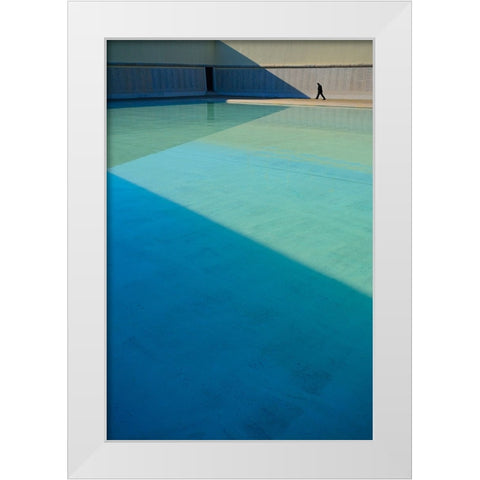 Zig Zag Effect White Modern Wood Framed Art Print by Joseph, Florentinus