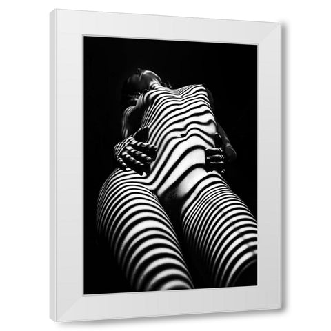 Untitled White Modern Wood Framed Art Print by Faletkin, Mikhail