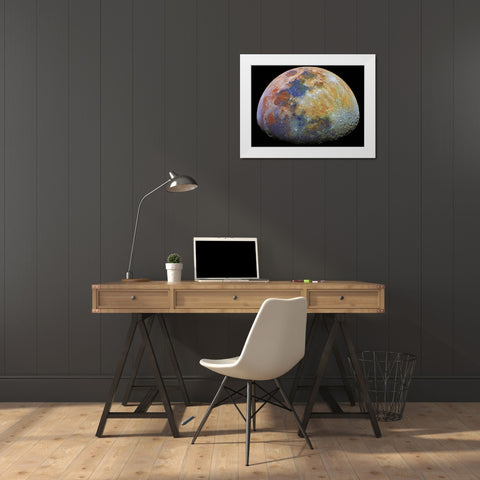 Mineral Moon White Modern Wood Framed Art Print by Ghizzi Panizza, Alberto