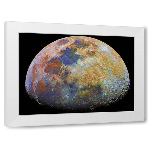 Mineral Moon White Modern Wood Framed Art Print by Ghizzi Panizza, Alberto