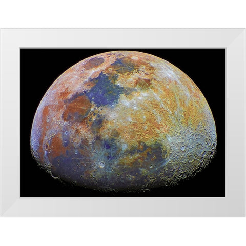 Mineral Moon White Modern Wood Framed Art Print by Ghizzi Panizza, Alberto
