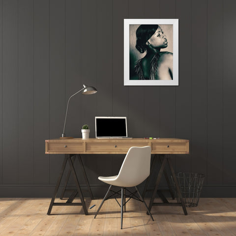 Sguardo White Modern Wood Framed Art Print by Affolti, Giordano