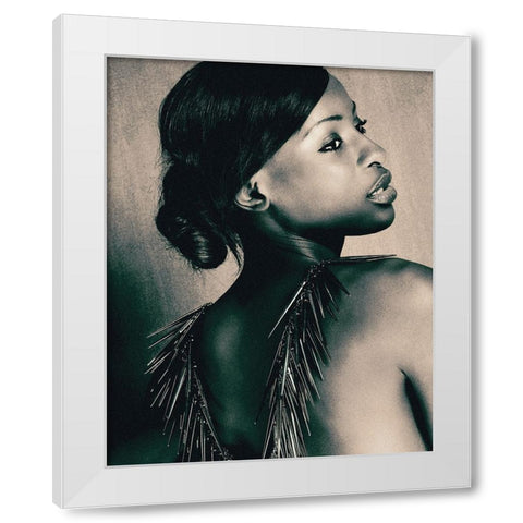 Sguardo White Modern Wood Framed Art Print by Affolti, Giordano