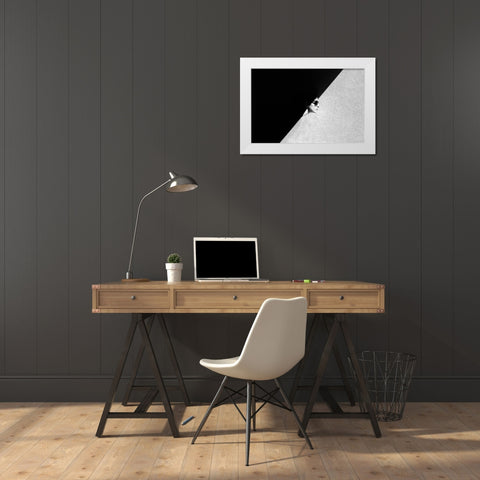 Yes Or No? White Modern Wood Framed Art Print by Scuka, Dasa