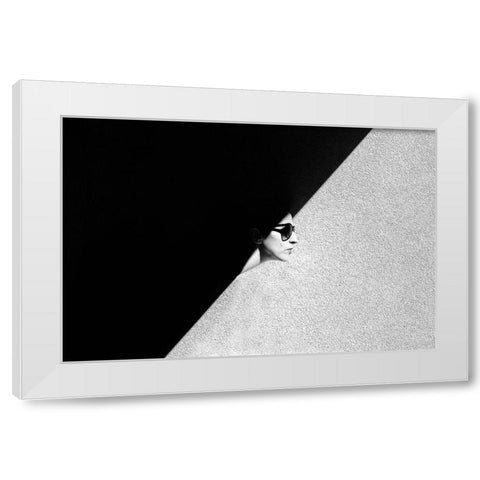 Yes Or No? White Modern Wood Framed Art Print by Scuka, Dasa