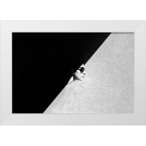 Yes Or No? White Modern Wood Framed Art Print by Scuka, Dasa