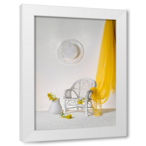 A Bright Morning White Modern Wood Framed Art Print by Jacobs, Lydia