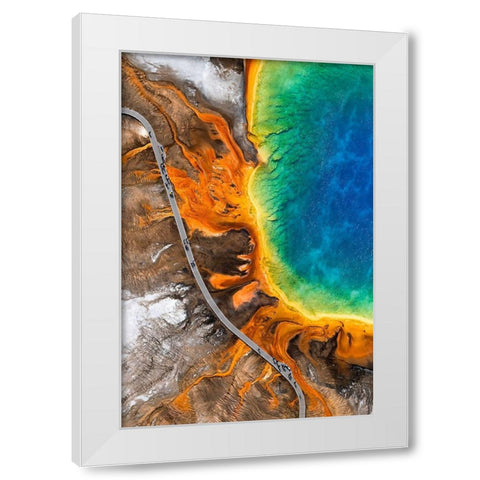 Summer Stroll White Modern Wood Framed Art Print by Macua, Gerald