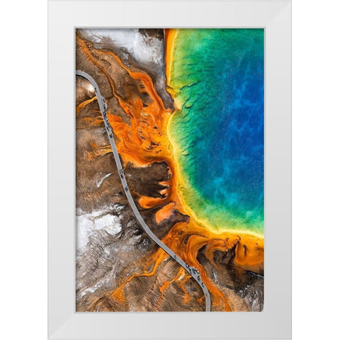 Summer Stroll White Modern Wood Framed Art Print by Macua, Gerald