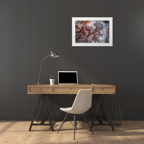 Colors Of Utah White Modern Wood Framed Art Print by Macua, Gerald