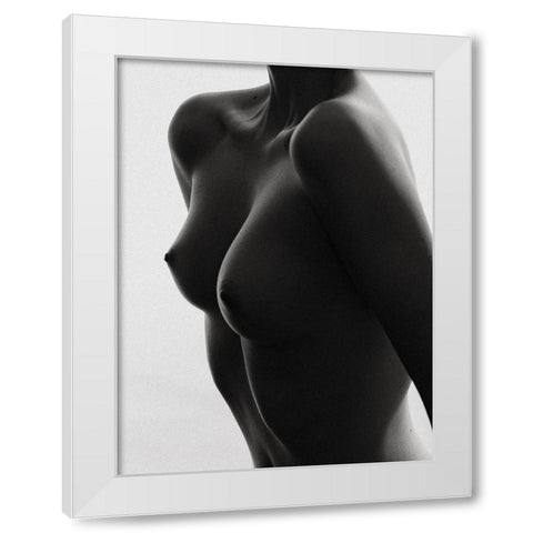 Sensual Beauty White Modern Wood Framed Art Print by Krystynek MQEP, Martin