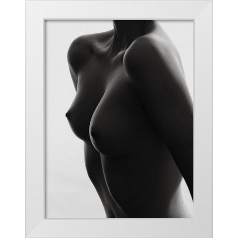 Sensual Beauty White Modern Wood Framed Art Print by Krystynek MQEP, Martin