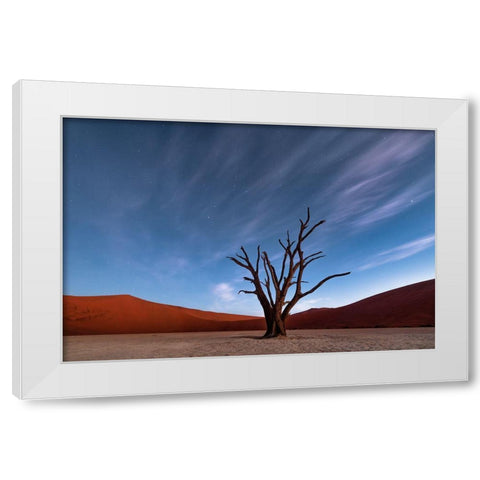 Deadvlei At Dusk White Modern Wood Framed Art Print by Ruoppolo, Luigi