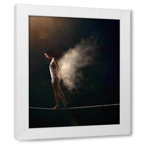 Burning-SLow White Modern Wood Framed Art Print by Benvenuti, Laura