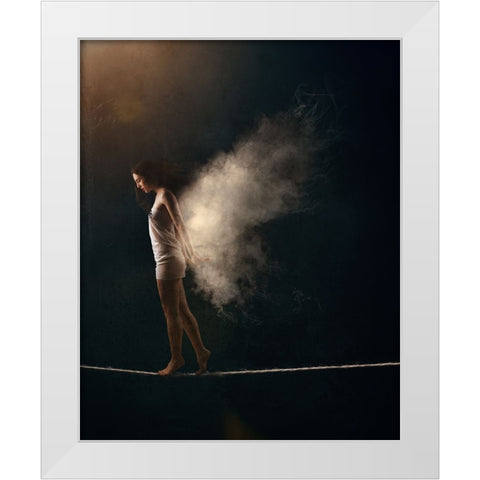 Burning-SLow White Modern Wood Framed Art Print by Benvenuti, Laura