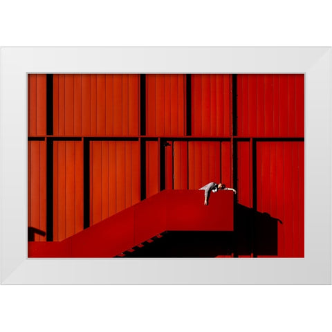 Fashion Geometry White Modern Wood Framed Art Print by Bolgov, Ruslan