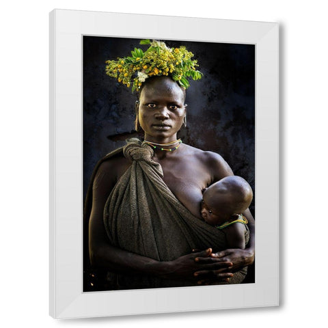 Surma V White Modern Wood Framed Art Print by Noriega, Juanra