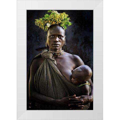 Surma V White Modern Wood Framed Art Print by Noriega, Juanra