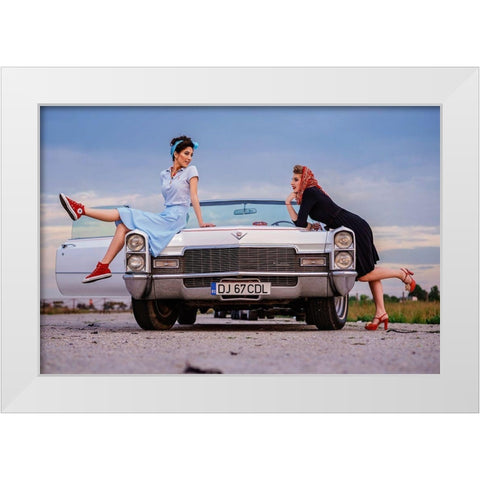 60S White Modern Wood Framed Art Print by Negoita, Bogdan