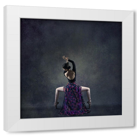 The Girl A Dance White Modern Wood Framed Art Print by Hasheminasab, Moein