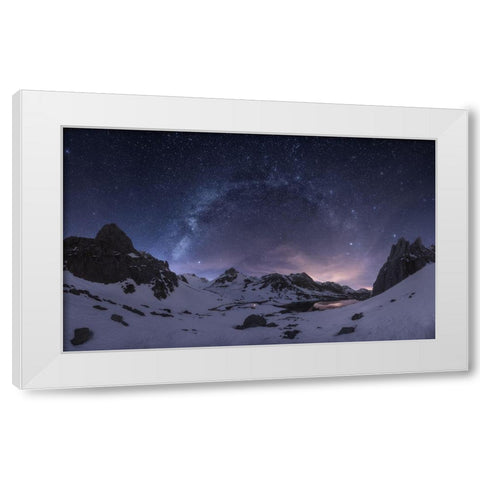 Via De Invierno White Modern Wood Framed Art Print by Gonzalez, Carlos