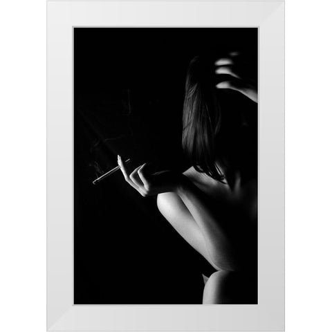 Untitled White Modern Wood Framed Art Print by Stimac, Filip