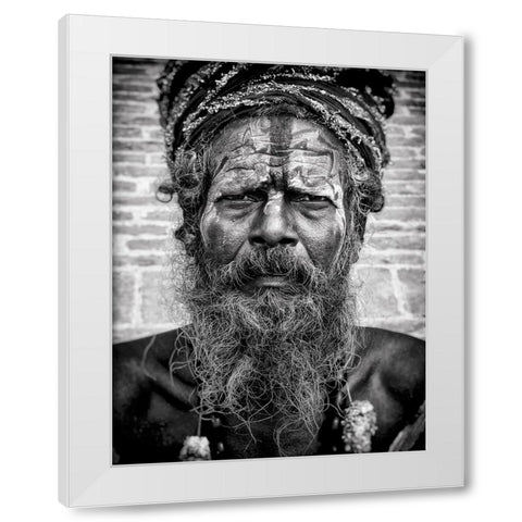 Sadhu_Dsc9091-Baw White Modern Wood Framed Art Print by Molina, Elena