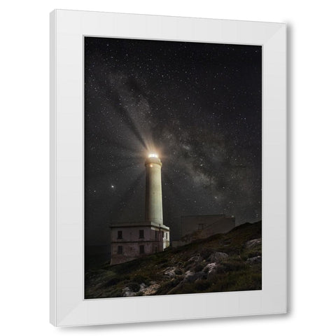 S.T. 007 White Modern Wood Framed Art Print by Gray, Dorian