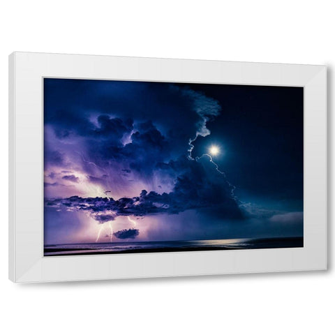 Thundercloud Invasion White Modern Wood Framed Art Print by Yamashita, Takafumi