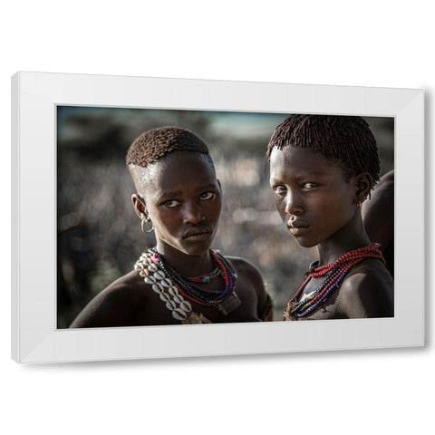 The Look White Modern Wood Framed Art Print by Wride, Linda