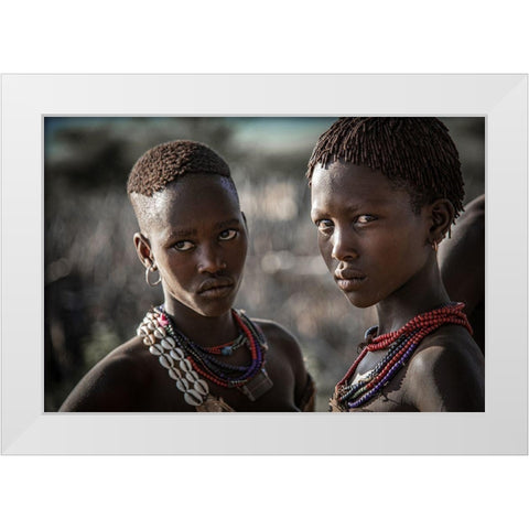 The Look White Modern Wood Framed Art Print by Wride, Linda