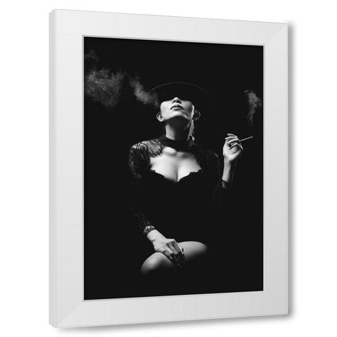 Sexy Lady 2 White Modern Wood Framed Art Print by Kisworo, Sebastian