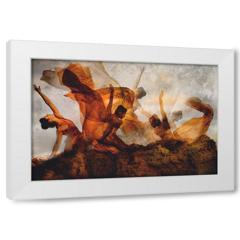 The Nymph Dance White Modern Wood Framed Art Print by Pansky, Rachel