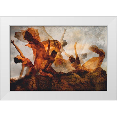 The Nymph Dance White Modern Wood Framed Art Print by Pansky, Rachel