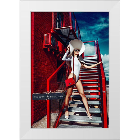 Rednwhite White Modern Wood Framed Art Print by Bolgov, Ruslan