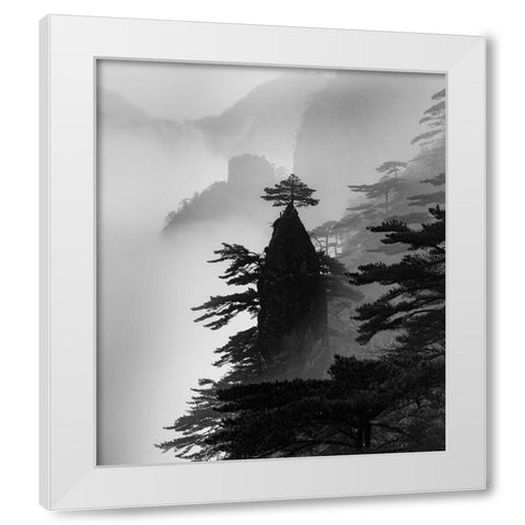Standing Alone White Modern Wood Framed Art Print by Dai, Wei