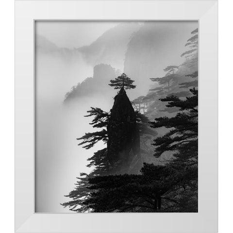 Standing Alone White Modern Wood Framed Art Print by Dai, Wei