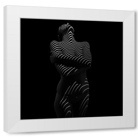 Untitled White Modern Wood Framed Art Print by Cloud, Mountain