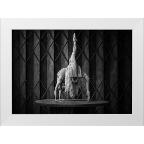 The Urbex Stage White Modern Wood Framed Art Print by Stalmans, Luc