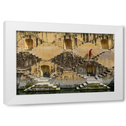 Panna Meena Ka Kund White Modern Wood Framed Art Print by Masrie, Muslianshah
