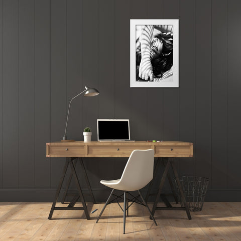 Hase White Modern Wood Framed Art Print by Washimi, Masatoshi