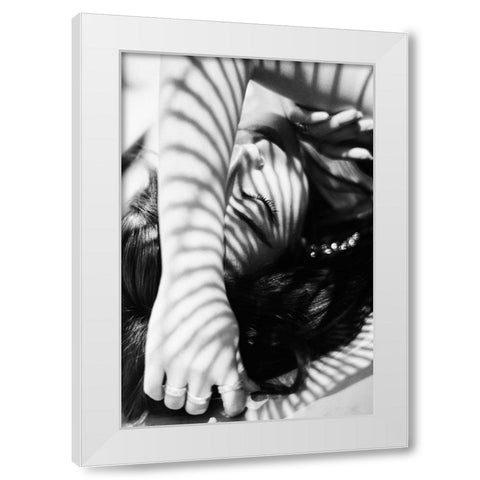 Hase White Modern Wood Framed Art Print by Washimi, Masatoshi