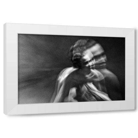 Untitled White Modern Wood Framed Art Print by Bousca, Bogdan