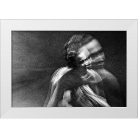 Untitled White Modern Wood Framed Art Print by Bousca, Bogdan
